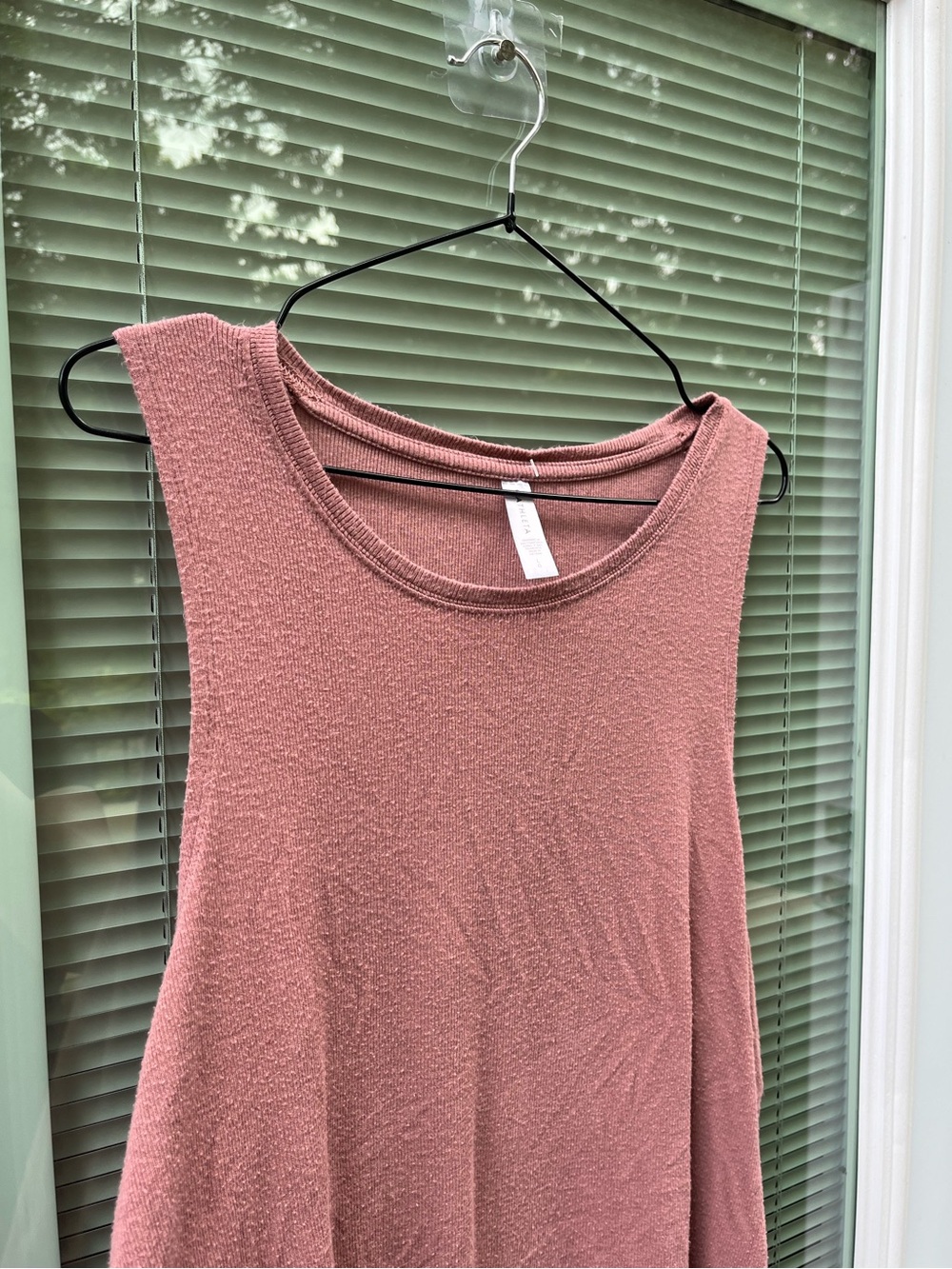 (2/$15) Athleta Well Rested Rib Sleep Tank Mauve / Blush Pink - Picture 7 of 8